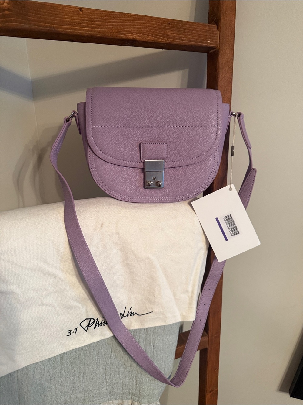 3.1 Phillip Lim Lilac Leather Crossbody Saddle Bag